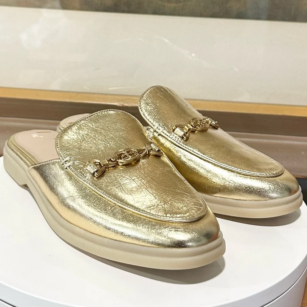 🌸SAM EDELMAN🌸 Kira Mule Gold Metallic Size: 7M - Picture 8 of 14